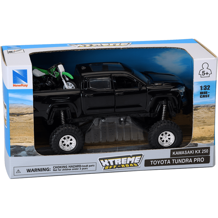 NewRay Toyota Tundra Off-Road Pickup Truck with Kawasaki Dirt Bike