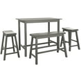 thumbnail image 4 of SAFAVIEH Ronin Contemporary Glam 4 Piece Set Pub Table, Grey, 4 of 7
