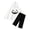 White D, variant on Child Halloween Set,Girl Boy Autumn Winter Halloween Printed Hooded Cape Solid Color Pants 2-Piece Set