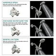 thumbnail image 2 of 6 Settings High Pressure Dual Shower Head with handheld Combo, and 71" Flexible Hose (Brushed Nickel), 2 of 8