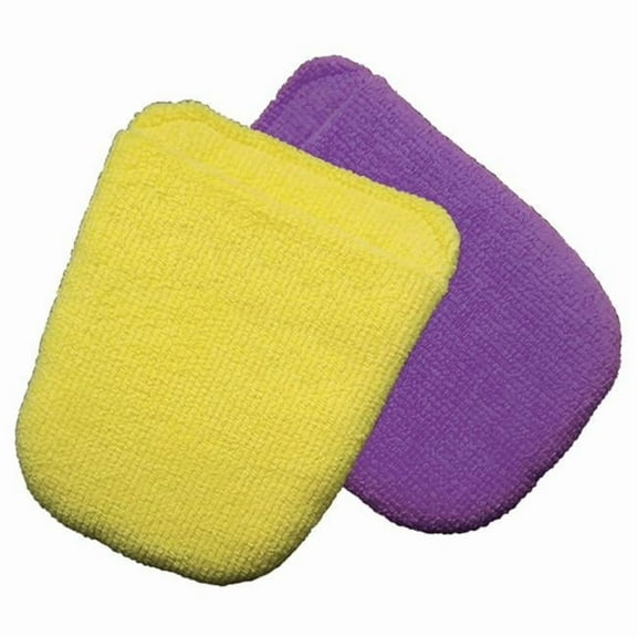 Wizard Products WIZ36012 Polish Applicator Microfiber Pad, Purple & Yellow - Pack of 2