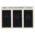 thumbnail image 6 of Aarco Products ADC4872-3H 3-Door Enclosed Directory Cabinet with Header - Clear Satin Anodized, 6 of 10
