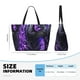 thumbnail image 4 of Easygdp Purple Plant White Tiger Bolsa de Viaje de Playa de Gran Capacidad, Bolsa Tote Perfecta para la Playa, Escapadas de Fin de Semana y Viajes, 4 of 7
