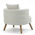 thumbnail image 5 of Glamour Home Alexi Modern Beige Fabric Wing Chair with Button Tufted Back, 5 of 9