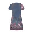thumbnail image 4 of Women's Casual Dresses UK Elegant Party Summer Leaf Sleeves Hollow Neckline Dress Long Skirt Plus Size Ladies Wedding Guest Formal Cocktail Dresses Clubbing Evening Gowns, 4 of 5