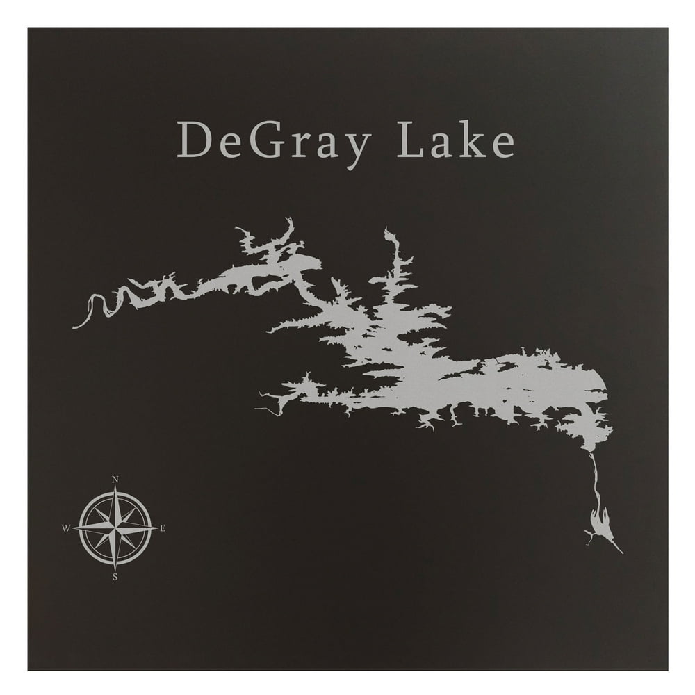 Degray Lake Map 12x12