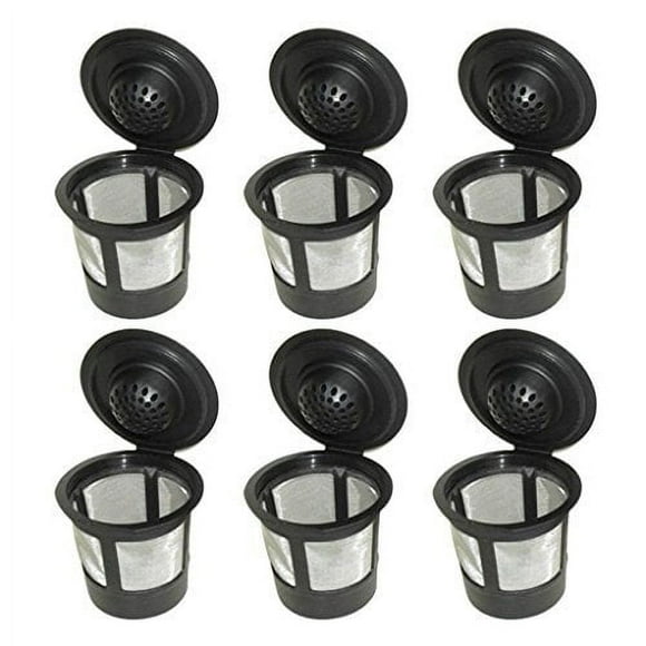 Chok 6 x Single Coffee Pod Filters Compatible  K Cup Coffee Maker System  Reusable