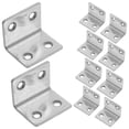 thumbnail image 2 of 10pcs L Bracket Stainless Steel Corner Brace Shelf Support Bracket Mount, 2 of 6