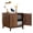 Walnut, variant on YOCWO 3 Drawer Fluted Nightstand, Wood Fluted Bedside Table for Bedroom, Beige