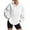 White, variant on Vedolay Basic Sweatshirt for Women Fashion Hooded Pullover Sweatshirts Half Zipper Hoodies Long Sleeve Tops Jackets for Women White,2XL