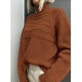 thumbnail image 3 of PRETTYGARDEN Women's Turtleneck Sweaters Fall Chunky Knit Pullover Long Sleeve Jumper Tops Trendy Winter Clothes, 3 of 6
