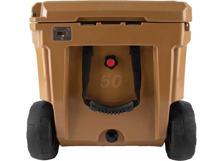 ProMaxx CLR80071C 50-Quart Sportsman Cooler With Wheels And Pull Handle Coffee