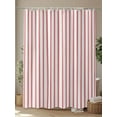 thumbnail image 4 of Shower Curtain Red Stripes Shower Curtains for Bathroom, Waterproof Polyester Shower Curtain Set with Hooks, Small Stall Size 36" x 72" Red Beige Vertical Striped, 4 of 6