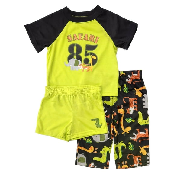 Joe Boxer Infant Boys Green Safari Pajamas 3 Piece Sleep Set 12 Months