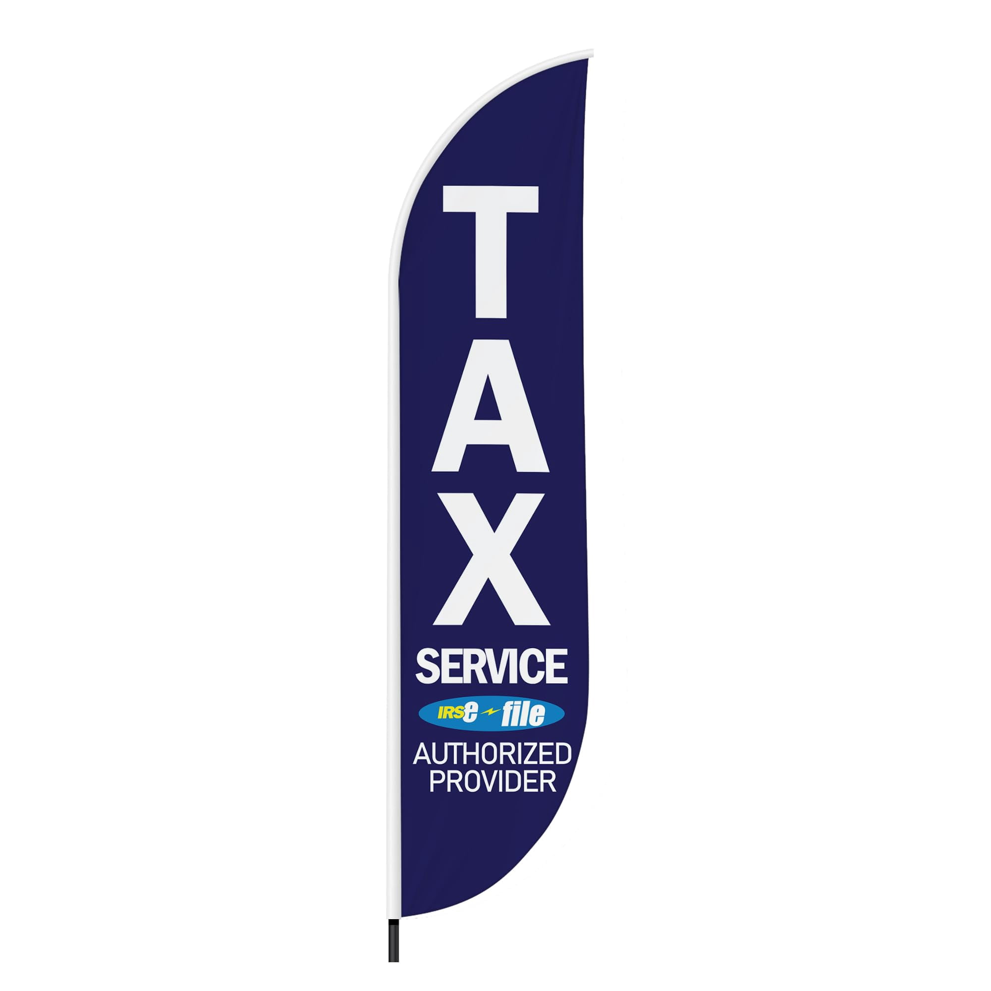 Tax Service Feather Flag(11.5feetX2.5feet) by DreamController | Outdoor Business Advertising Tall Flag | Weather-Resistant Knitted Swooper Flag | Made in USA | HD Print (Flag Only)24