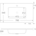 thumbnail image 6 of 31" Solid Surface Polyurethane Resin Streamline Vanity Top with Sink-Durable, Consistent Grey Color, Easy-to-Clean, Built-in Overflow, Single-Hole Faucet Mount, 6 of 6