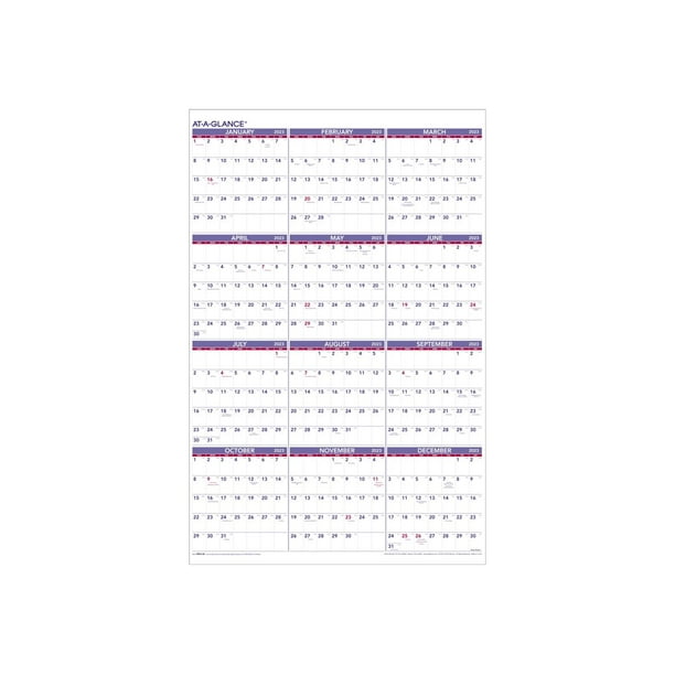 ATAGLANCE Yearly 2023 Wall Calendar, Extra Large, 24" x 36"