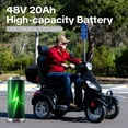 thumbnail image 4 of Arshin Heavy Duty 4 Wheel Mobility Scooters for Seniors & Adults 500lbs Capacity,800W All Terrain Electric Recreational Scooter, 4 of 16