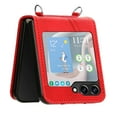 thumbnail image 3 of Dteck for Samsung Galaxy Z Flip 6 Case, Shockproof PU Leather Crossbody Lanyard Cover Protective Strap Case for Galaxy Z Flip 6,Red, 3 of 6