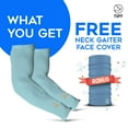 thumbnail image 2 of TUFF Arm Sleeves for Men Women -Tattoo Cover up Sleeves to Cover Arms, Sun Protection - Perfect for Cycling Golf Running Driving (Sky Blue), 2 of 7