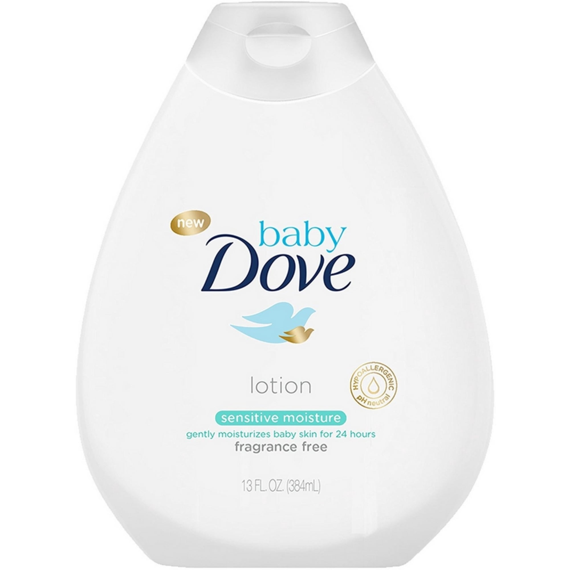 Dove Baby Lotion Sensitive Moisture 13 Ounce Fragrance-Free (384ml) (3 Pack)