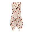 thumbnail image 6 of HELLHERO Ladybug Daisies Women Sleeveless Round Neck Irregular Hem Pocket Dress, Side Pockets Summer Sleeveless Dress Crew Neck Summer Sleeveless Sundress, 6 of 8
