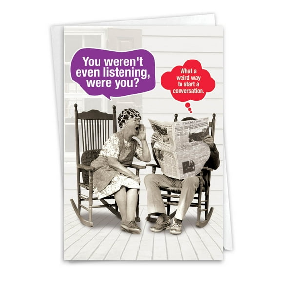 1 Funny Anniversary Card with Envelope - Weird Conversation C7000ANG