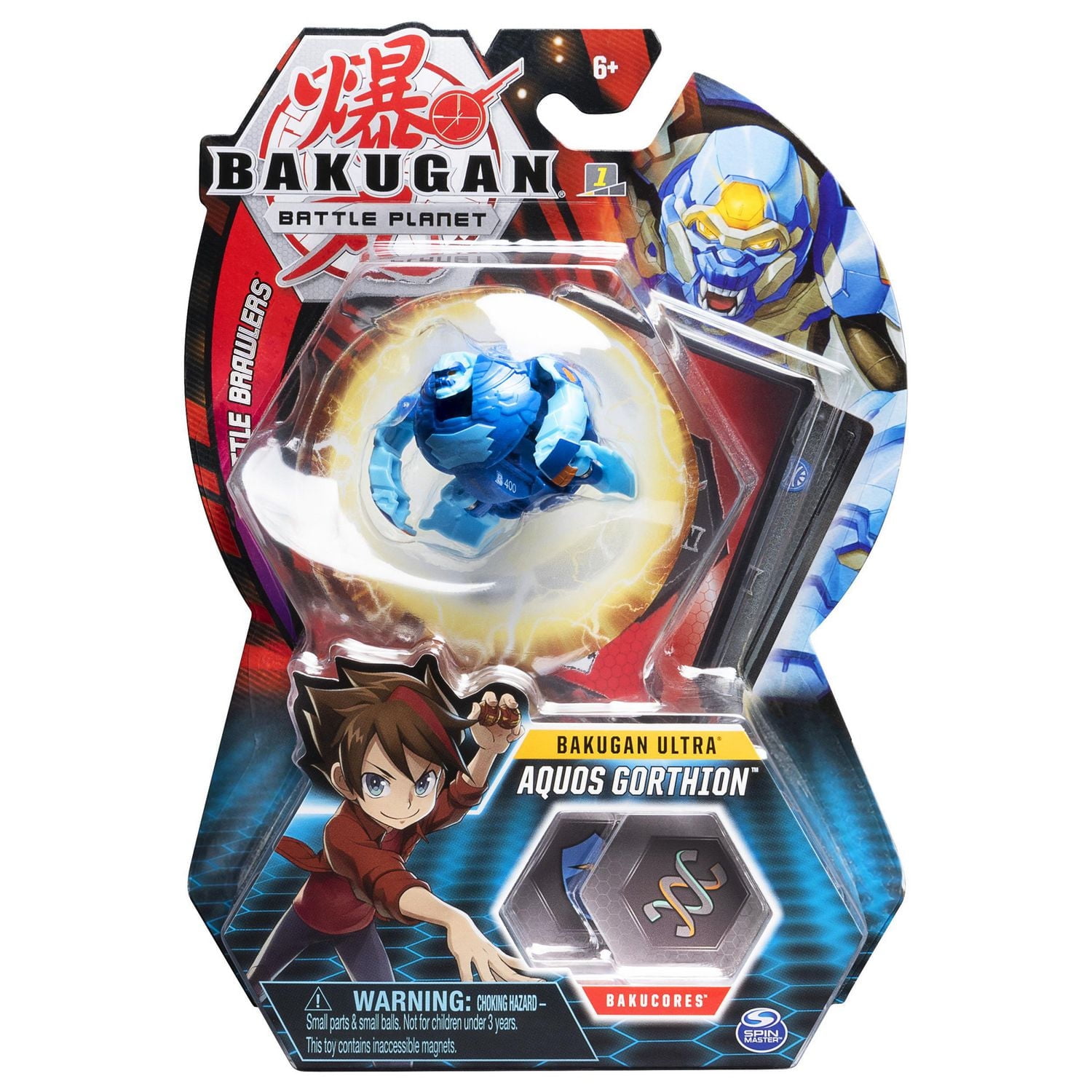 Bakugan, Aquos Gorthion, Créature transformable à collectionner de 7,5 cm, à partir de 6 ans