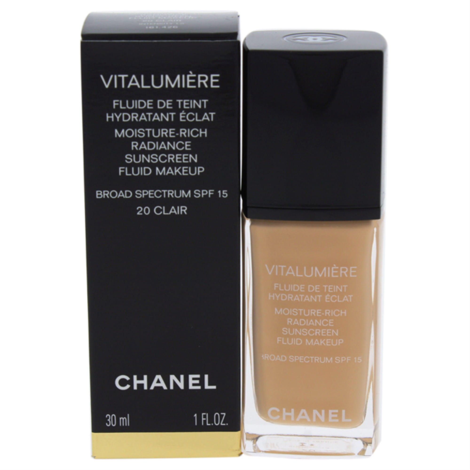 CHANEL VITALUMIERE 1 OZ RADIANT MOISTURE RICH FLUID FOUNDATION #20 CLAIR -  Nandansons International Inc.