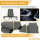 thumbnail image 5 of Clip para gafas de sol de coche Unique Bargains con soporte magnético universal para parasol de coche de cuero Nappa gris 7.5x5cm 1 Pcs, 5 of 7