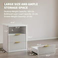 thumbnail image 3 of Bedside Table Nightstand with Bedside Storage, Bedroom Side Table and Organizer, Functional and Fluted Nightstand, for Bedroom, Living Room, Home Office, 3 of 9