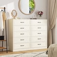 thumbnail image 6 of Vabches Farmhouse 5 Drawer Dresser with Metal Handle, Tall Wood Chest of Drawers for Living Room Bedroom,White, 6 of 8
