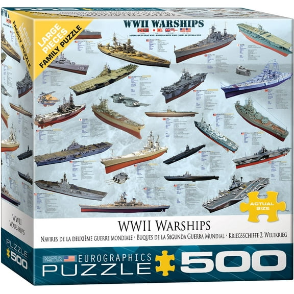 WWII Warships 500-Piece Puzzle