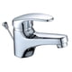 thumbnail image 1 of Single Lever Basin Mixer With Drain Pull, Drain Included, Chrome Bathroom Faucet, Brass Faucets, Removable Aerator, 1 of 2