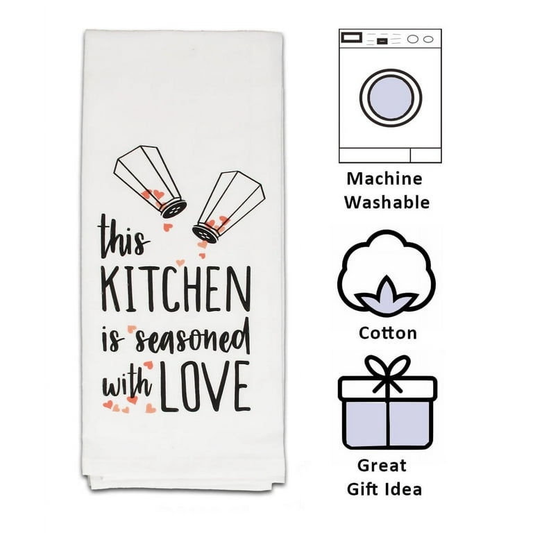 Lavley Funny Kitchen Towels with Sayings - Colorful Kitchen Decor Novelty  Gift (Baking Spirits Bright)