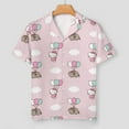 thumbnail image 2 of Hello Kitty Women Pajamas Set Short Sleeve Sleepwear Button Down Nightwear Soft Pjs Set with Pockets, 2 of 7