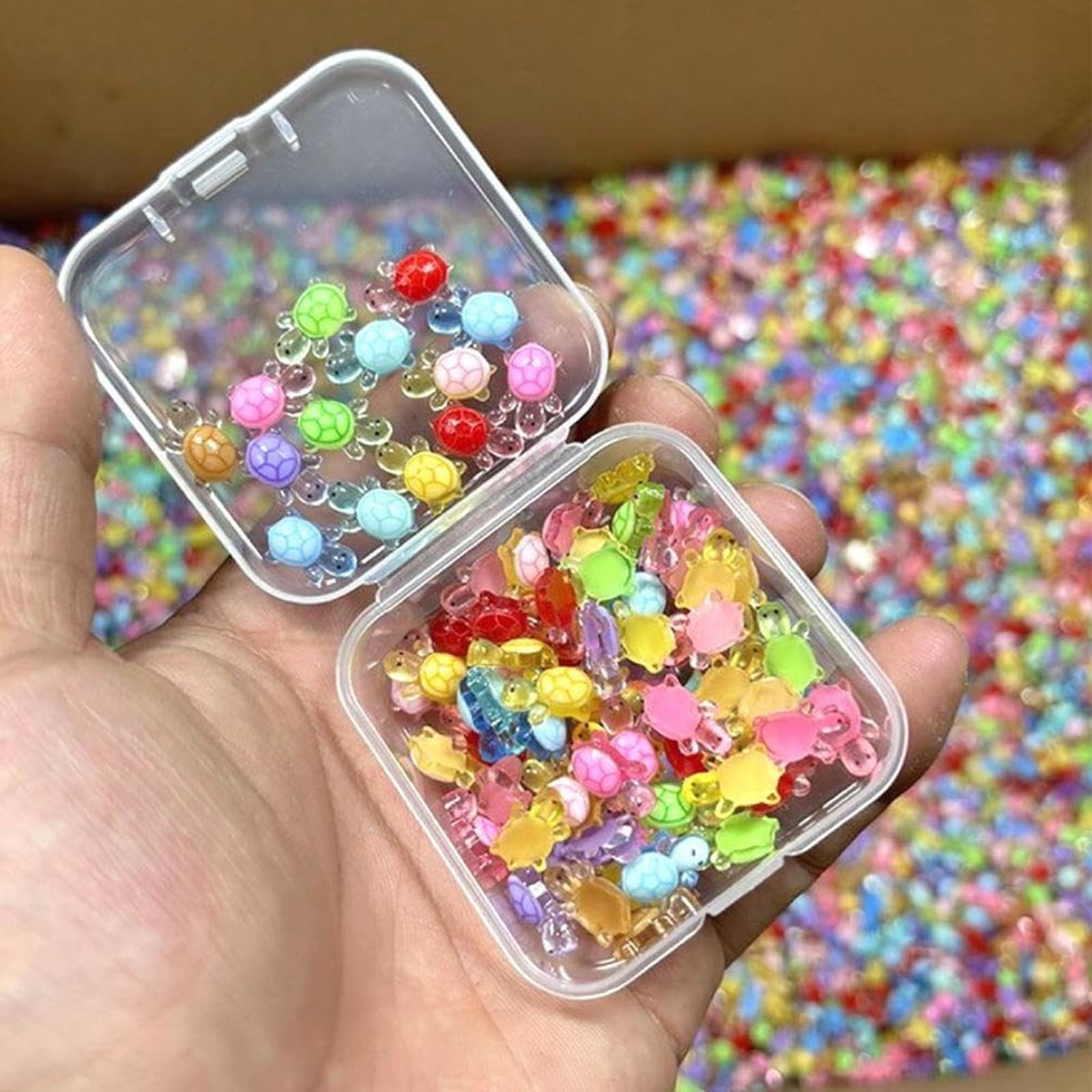 Mini Resin Turtle Figurine Cute Tiny Turtle Statue Mini Sea Creatures Tortoise Miniature Resin Animals for DIY Garden Decoration Cake Home Decor 100pcs