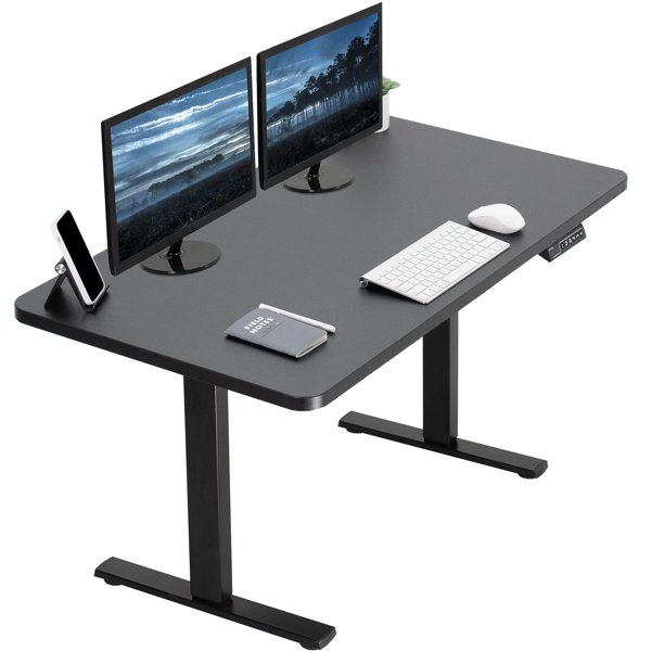 Escritorio de pie VIVO Electric, 109 x 61 cm, altura con memoria, negro