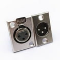 thumbnail image 4 of 2Pcs 3 Pin XLR Male Female Socket Panel Mount Chassis Mic Jack Audio Connector Metal-Bodied Solder Terminals Parts, 4 of 8