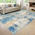 thumbnail image 5 of Moynesa 9'x12' Area Rug for Living Room Machine Washable Rugs Modern Abstract Low Pile Soft Mat Large Indoor Non-Slip Accent Carpet for Dining Room Table Apartment,Blue, 5 of 7