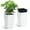 White Height 16 Inches, variant on Accreate Outdoor&Indoor Planters, Large Planters for Outdoor Indoor Plants,Tapered Square Front Porch Planters Flower Tree Plant Pots with Drainage Holes&Water Level Monitor&Inner Bucket