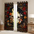 thumbnail image 2 of Homewish Halloween Skull Blackout Curtains, Boho Floral Mushroom Curtains Pack of 2 (42x84 Each), 2 of 5