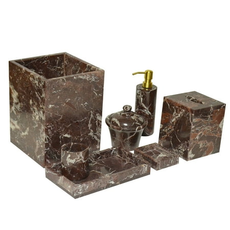 Polished Marble 7 Piece Bath Set Red Zebra Shower And Bathroom Polished Marble 7 Piece Bath Set Red Zebra Shower And Bathroom Accessory