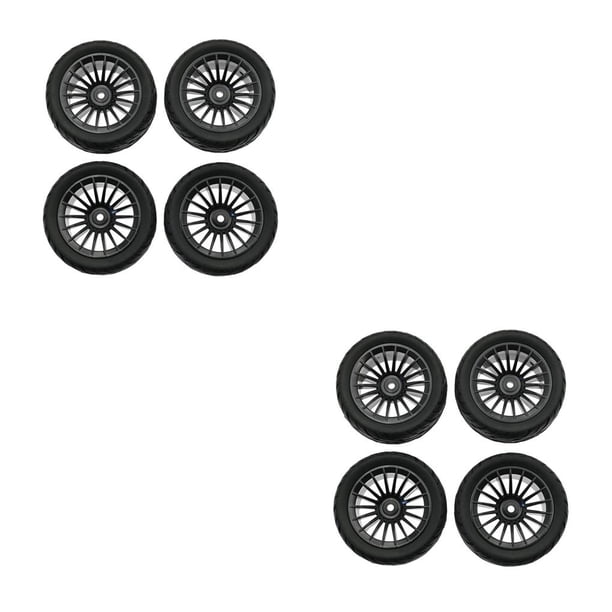 Bewildely 4Pcs RC Car Tires 1:16 Car Model Tyres Modification Parts for UD1602 Adults Black Negro 2Conjunto