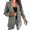 Gray, variant on Vedolay Womens Coat Women's Casual Office Long Sleeve Open Front with Button Suit Jacket,White 4XL