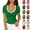 16# Green, variant on Ribbed Short Sleeve Tops for Women V Neck Ribbed Knit Color Block T Shirts Low Cut Fitted Casual Summer Basic Tees 2026 Red XXL