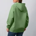 thumbnail image 6 of Rain Jacket Women Striped Lined Hooded Lightweight Raincoat Outdoor Waterproof Windbreaker, 6 of 6