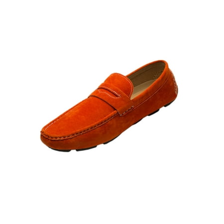 Stylish Casual Slip-On Loafer Orange Shoes (Best Stylish Shoes For Men)