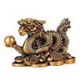 thumbnail image 2 of Tnobhg 2024 Chinese Zodiac Dragon Statue Model Year of The Dragon Figurine Resin Craft Ornament Attract Wealth & Good Luck Golden/Bronze Dragon Sculpture Decoration for Office Home New Year Gift, 2 of 8