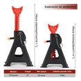 thumbnail image 2 of Torre Auto Bloosom  2 Piezas Doble Seguro Altura 3 Toneladas 29-41 Cm  Negro, 2 of 4